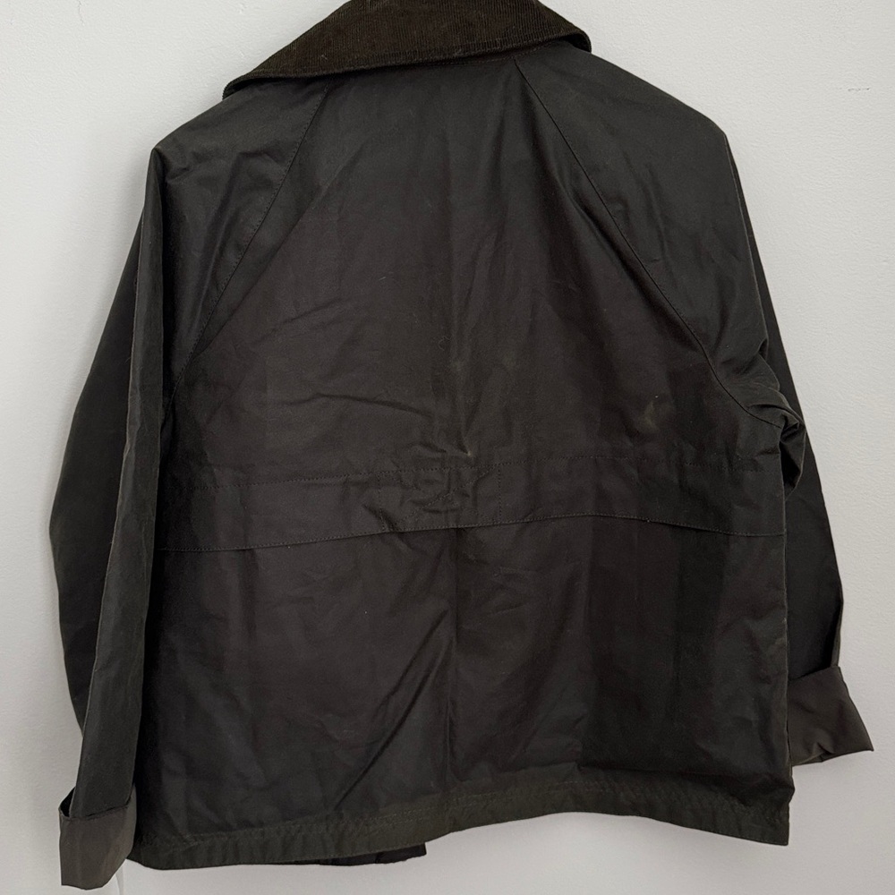 Barbour Croxdale Waxed Cotton Jacket in archive olive size 8 - Picture 10 of 10